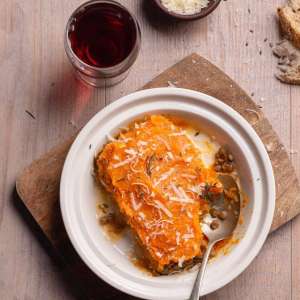 Pastel de calabaza con base de lentejas miniatura 1