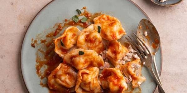 Agnolotis de ricota y jamón