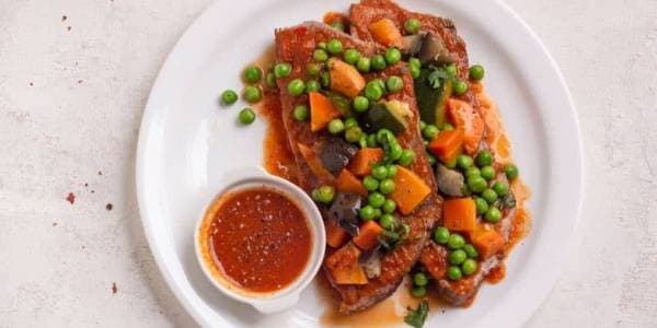 Bife a la criolla con verduras