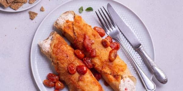 Canelones de pollo y ricota magra