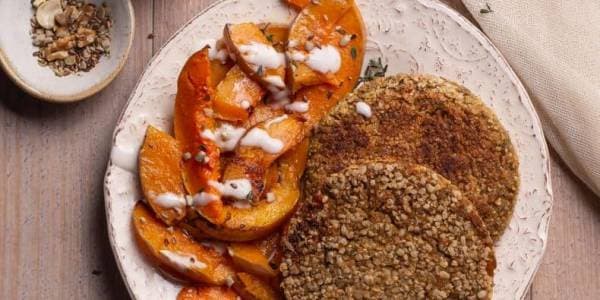Hamburguesas de lentejas con calabazas