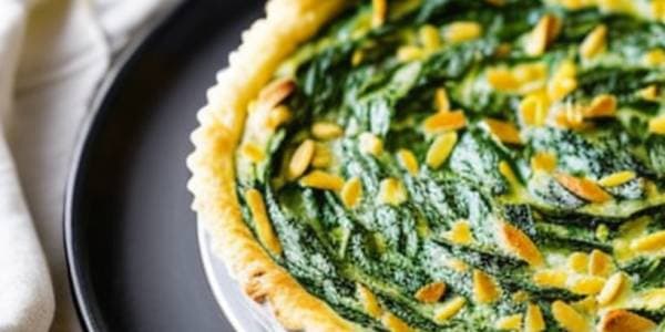 Tarta integral de acelga y queso