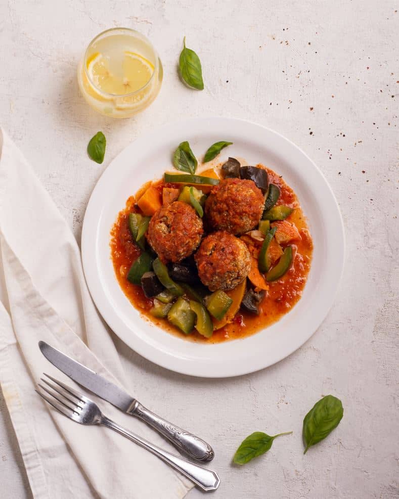 Albóndigas con vegetales