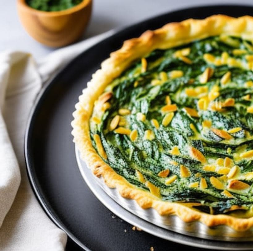 Tarta integral de acelga y queso