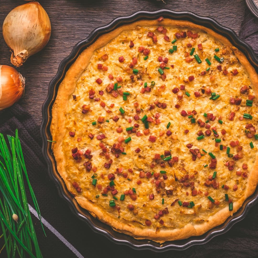 Tarta integral de jamón y queso