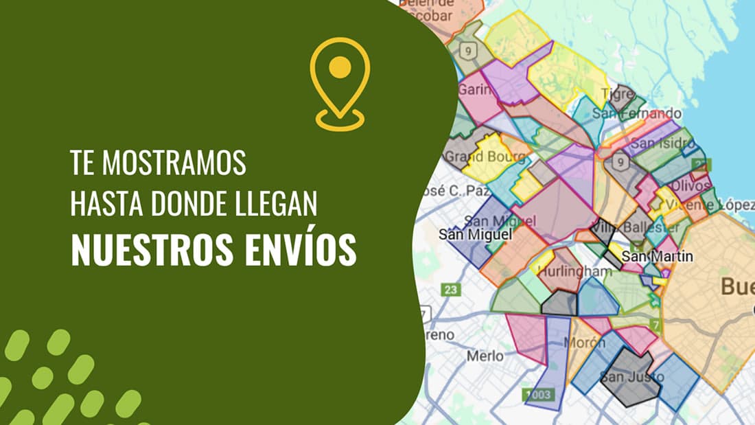 Mapa de zonas de envío de Viandas Cook para desktop