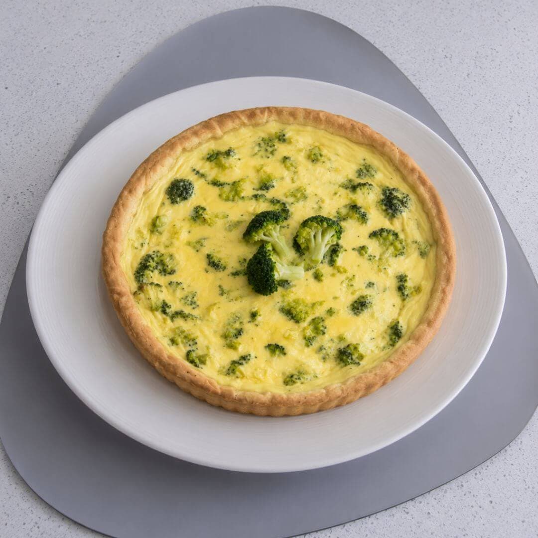 Tarta integral de brócoli y queso